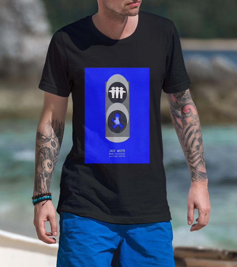 Jack White Berlin Columbiahalle June 4 2026 Ampelmann Traffic Light Icon Concert 8PM T-Shirt