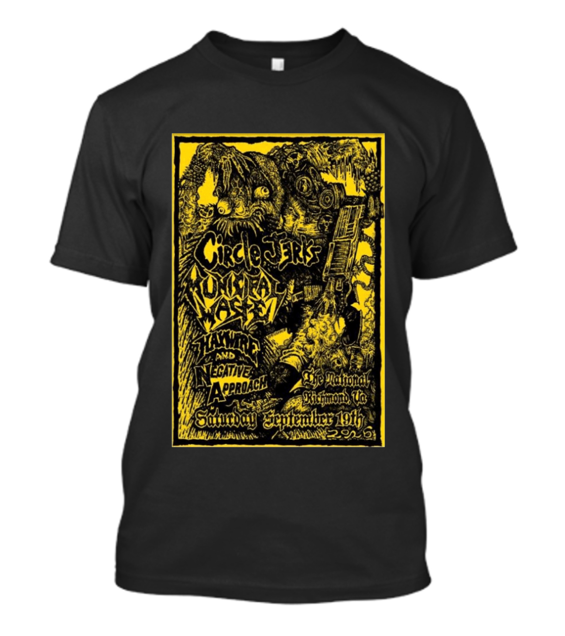 Circle Jerks Municipal Waste Hawkwind Negative Approach The National Richmond Va Saturday September 19th 2026 T-Shirt