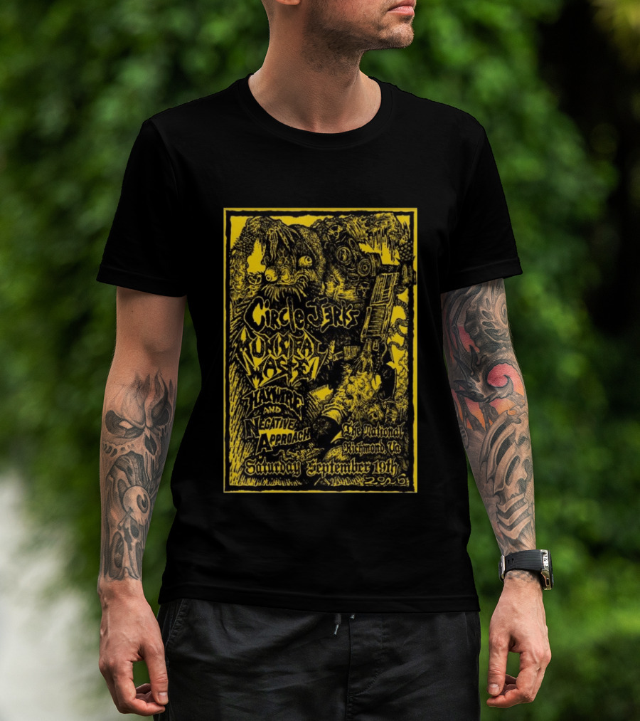 Circle Jerks Municipal Waste Hawkwind Negative Approach The National Richmond Va Saturday September 19th 2026 T-Shirt
