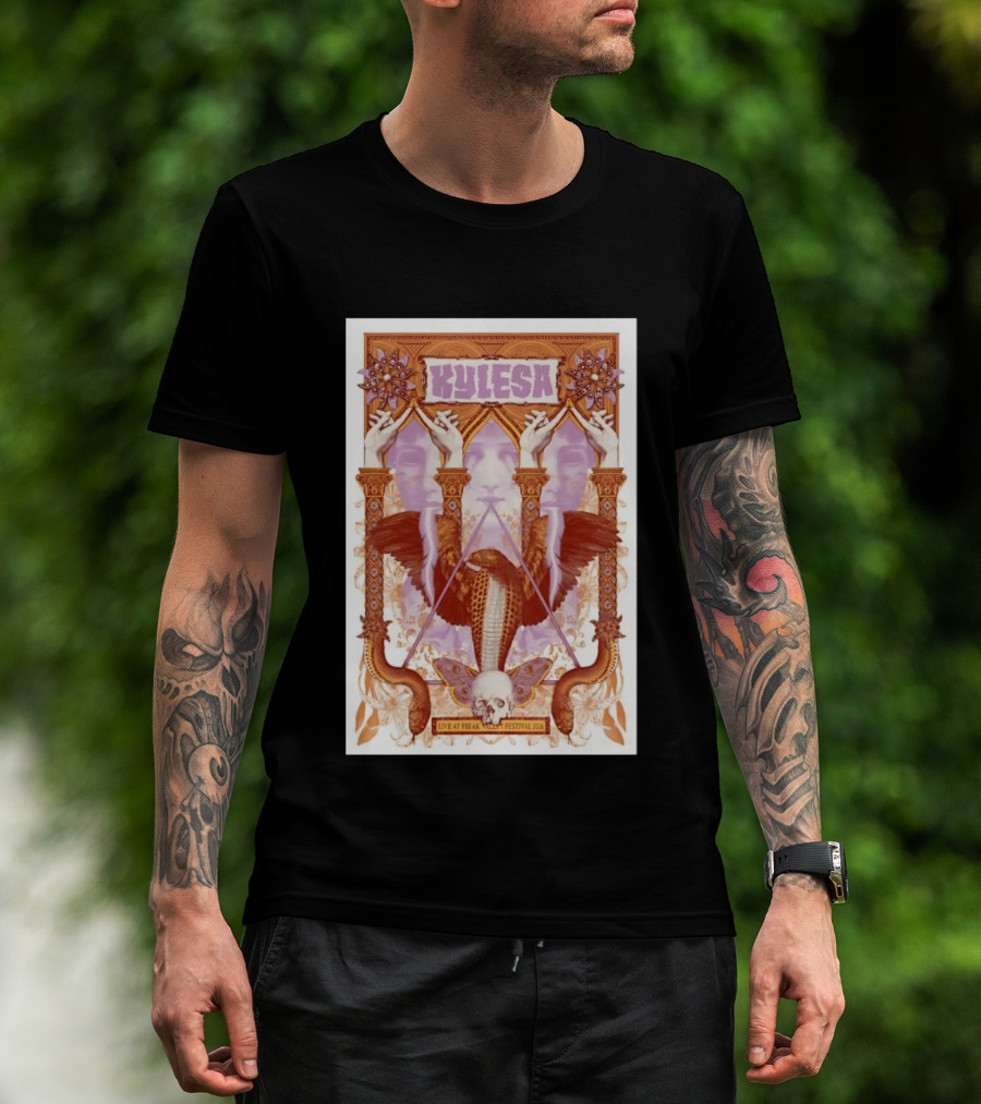 Kylesa Live At Freak Valley Festival 2026 Ornate Serpent Winged Skull Occult T-Shirt