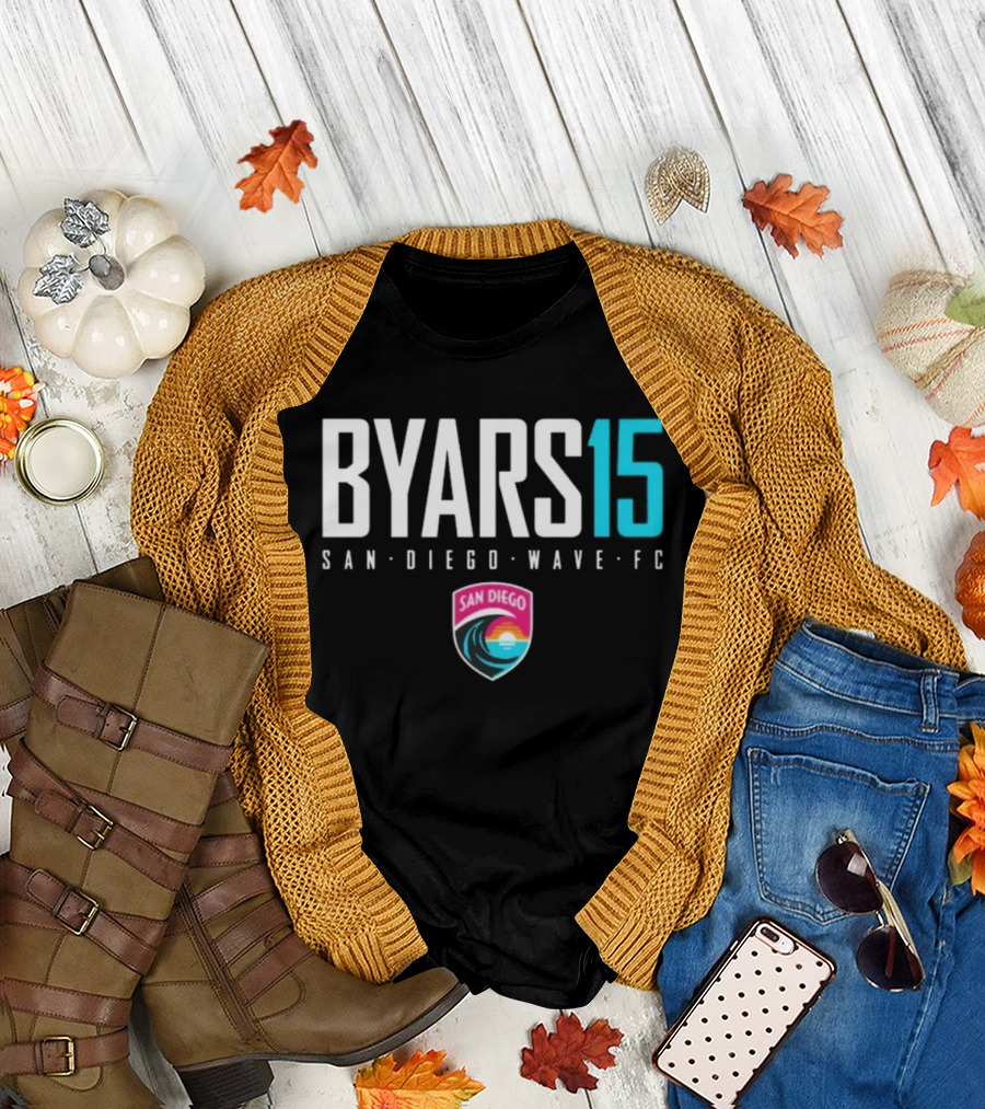 Byars 15 San Diego Wave FC National Women's Soccer League T-Shirt