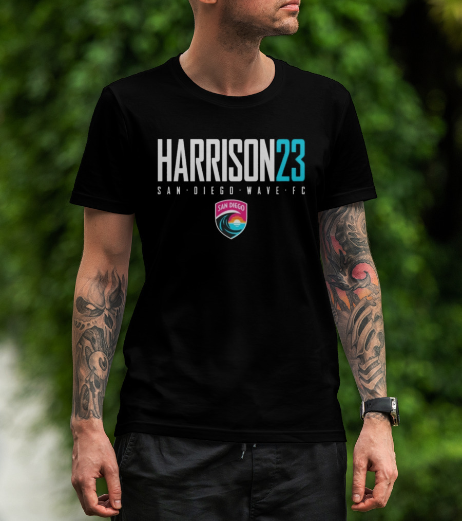 Harrison 23 San Diego Wave FC Soccer Team San Diego Wave T-Shirt