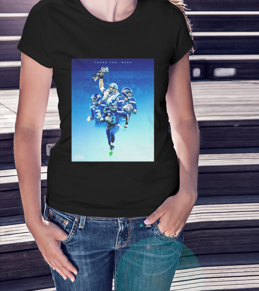 Thank You Russ Seattle Seahawks Russell Wilson Super Bowl 3 T-Shirt