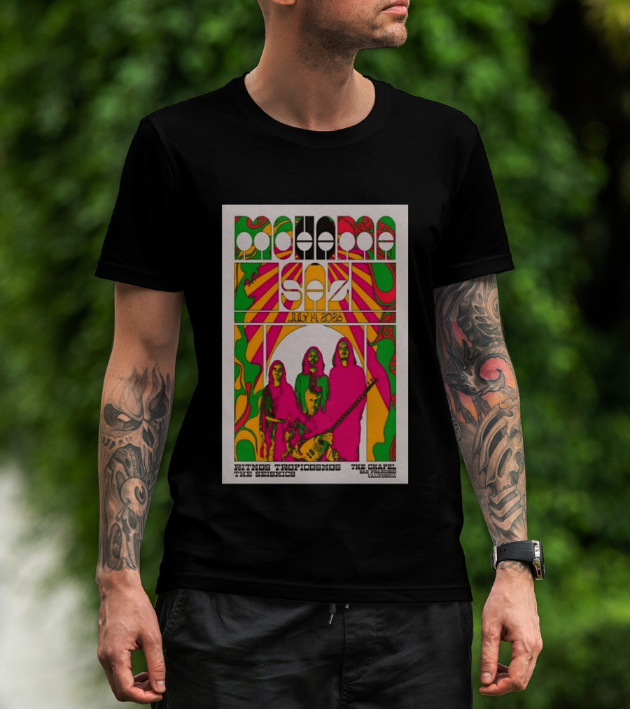 MOHAMA SAZ San Francisco CA July 14 2026 Ritmos Tropicosmos The Seismics The Chapel T-Shirt