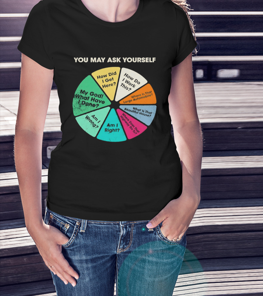 Talking Heads Pie Chart Lyrics You May Ask Yourself Once In A Lifetime T-Shirt