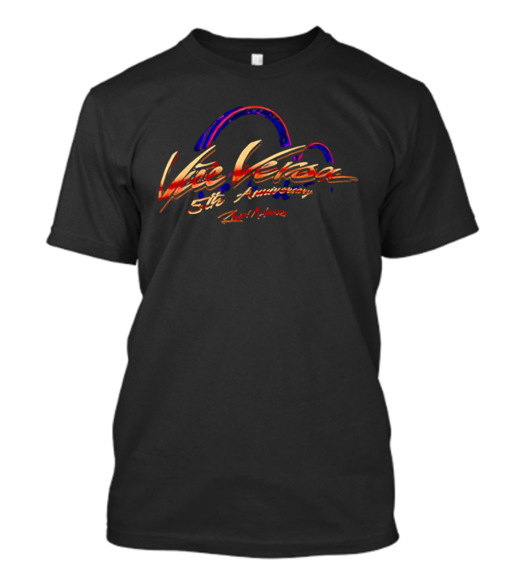 Vice Versa 5th Anniversary Youth Records Music Band Colorful Brushstroke T-Shirt