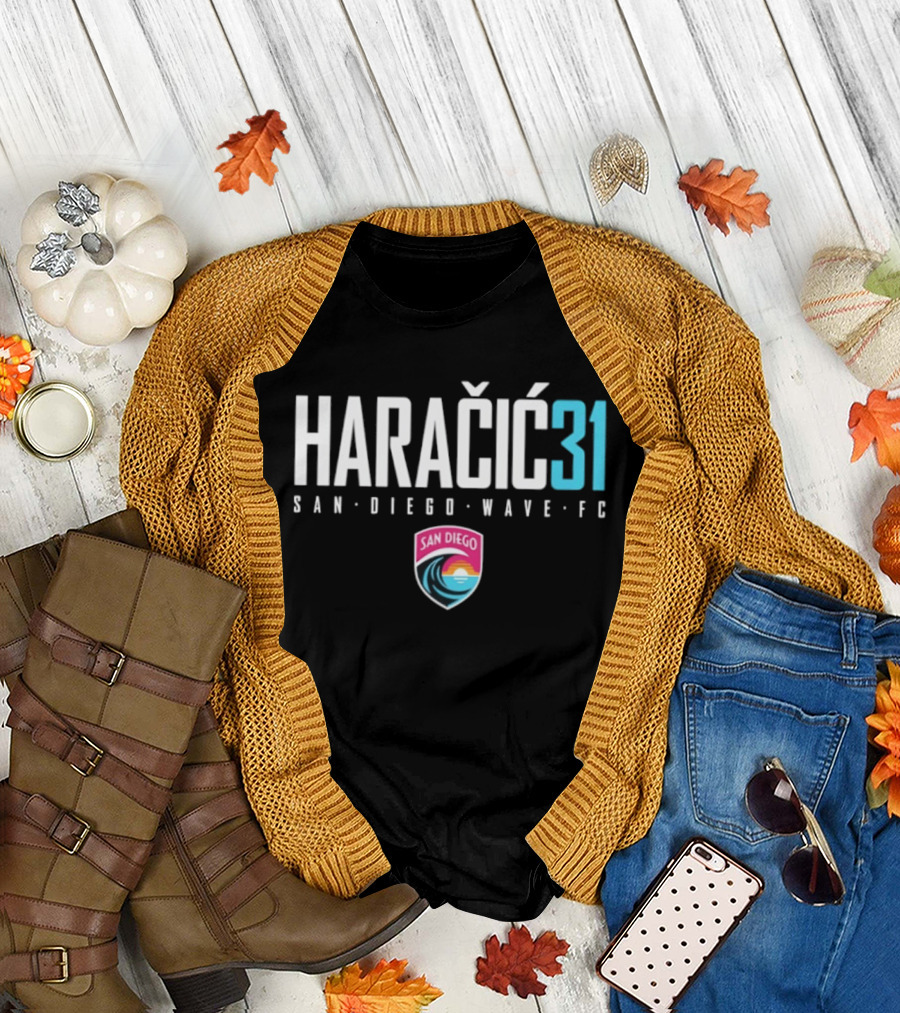 HARACIC 31 San Diego Wave FC Soccer Team Fan Gear Collection T-Shirt