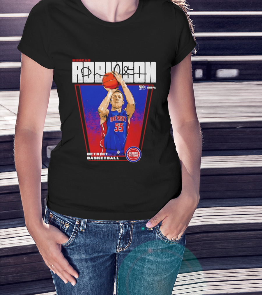 Duncan Robinson Detroit Pistons Basketball NBA Number 55 T-Shirt
