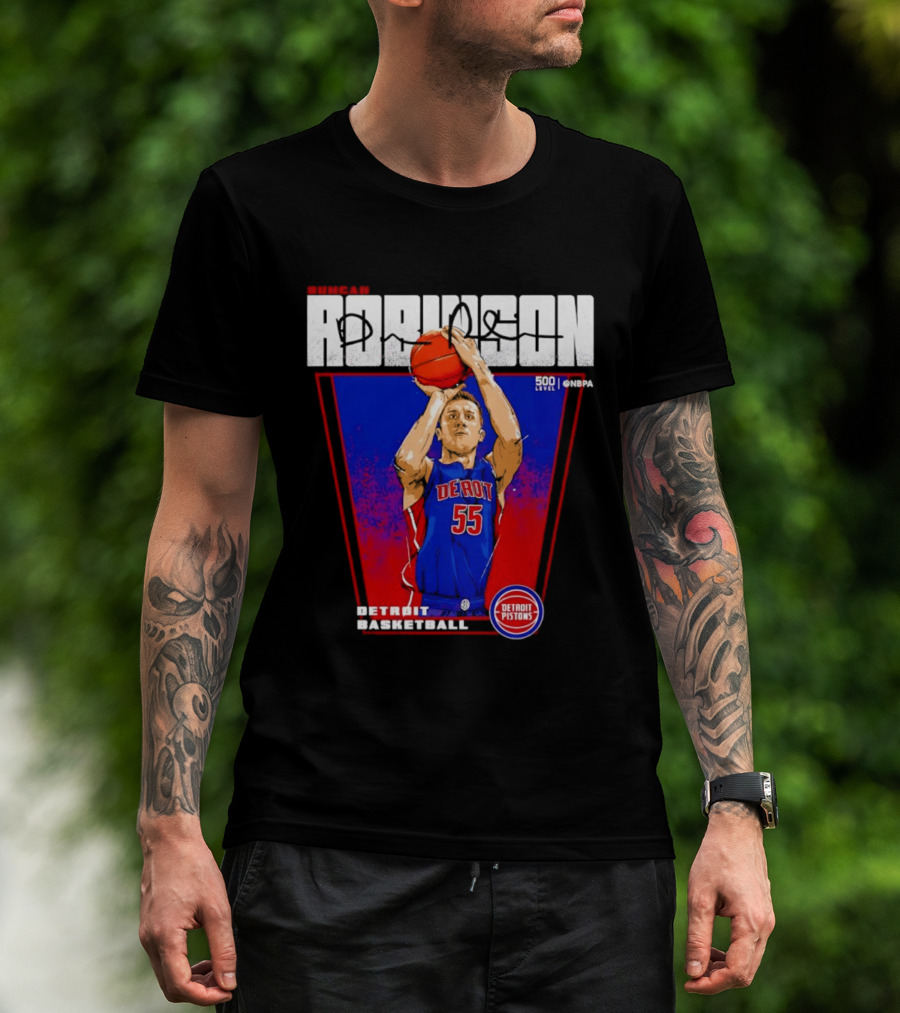 Duncan Robinson Detroit Pistons Basketball NBA Number 55 T-Shirt