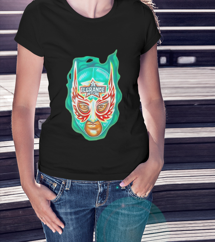 El Grande Americano Luchador Mask Art Bright T-Shirt