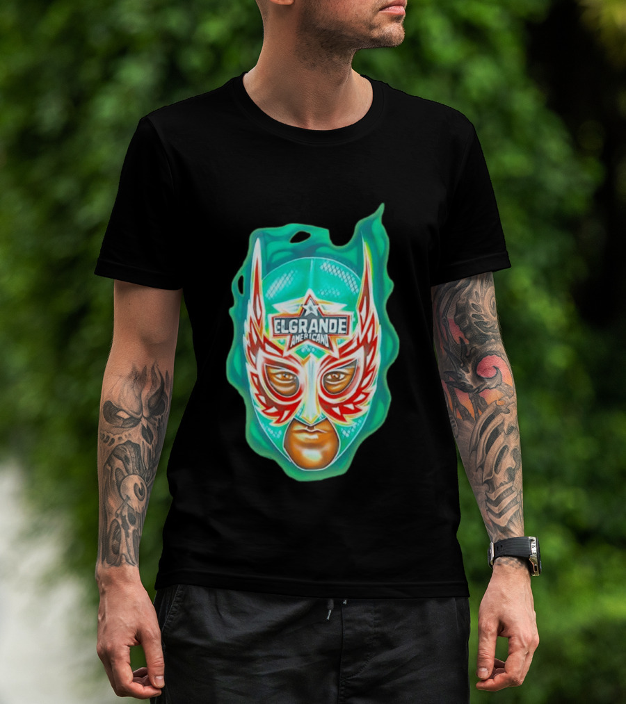 El Grande Americano Luchador Mask Art Bright T-Shirt
