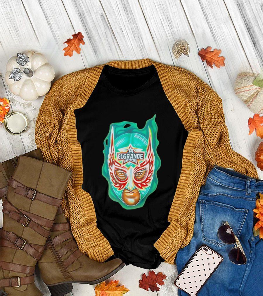 El Grande Americano Luchador Mask Art Bright T-Shirt
