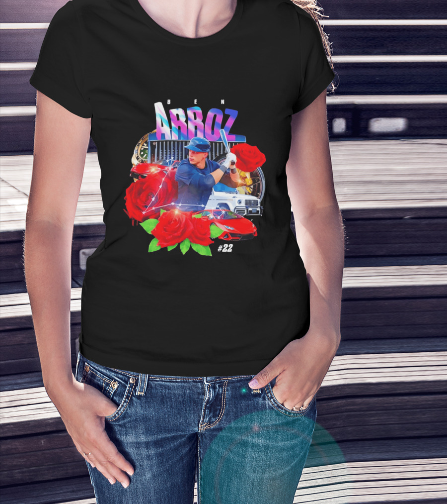 Ben Arroz Baseball Player Luxury Cars Roses #22 T-Shirt
