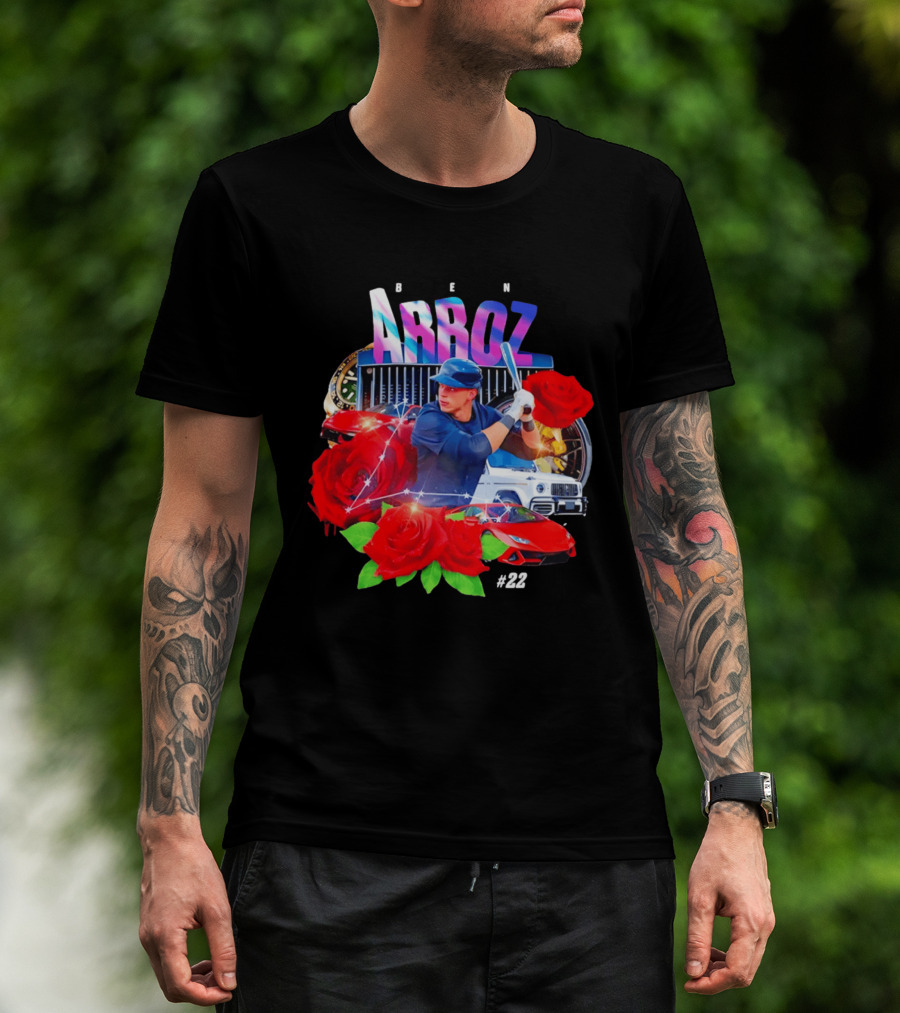 Ben Arroz Baseball Player Luxury Cars Roses #22 T-Shirt