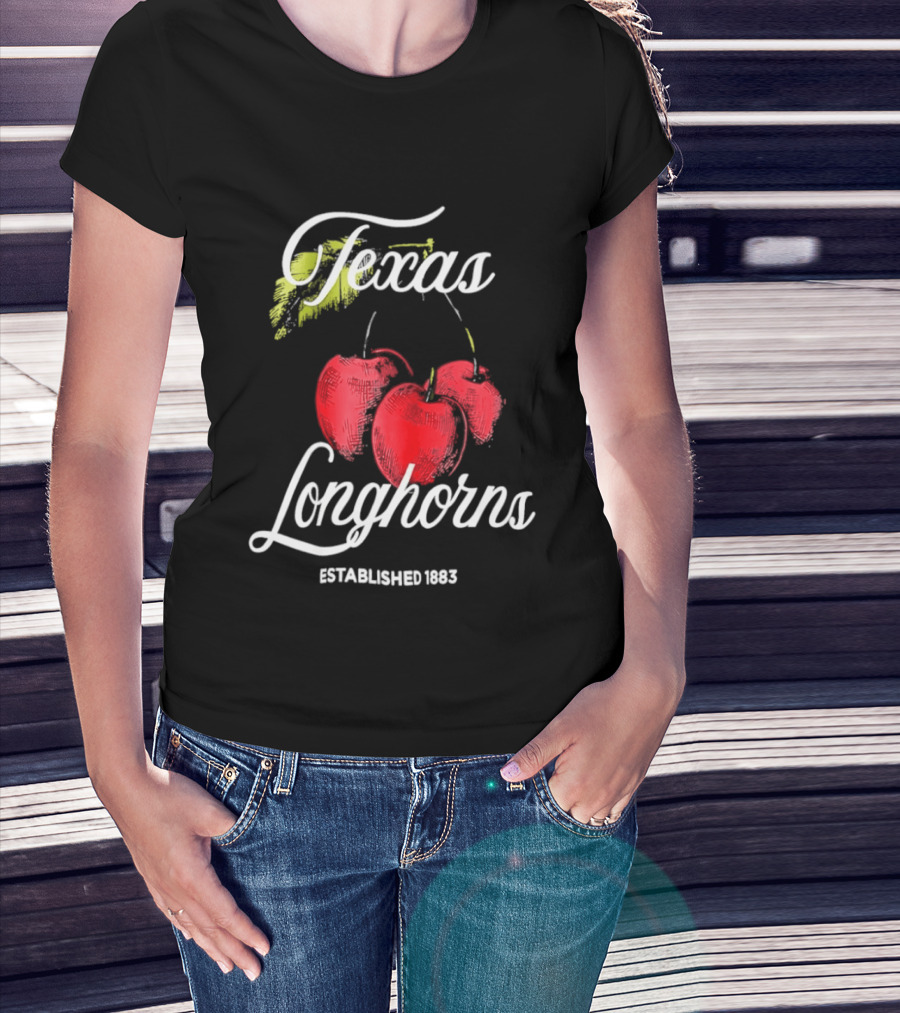 Texas Longhorns Cherry Established 1883 Montauk T-Shirt