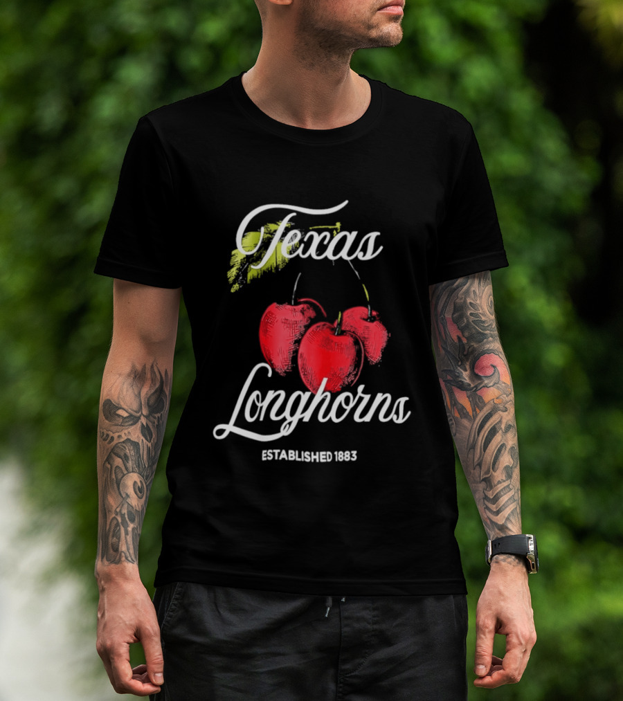 Texas Longhorns Cherry Established 1883 Montauk T-Shirt