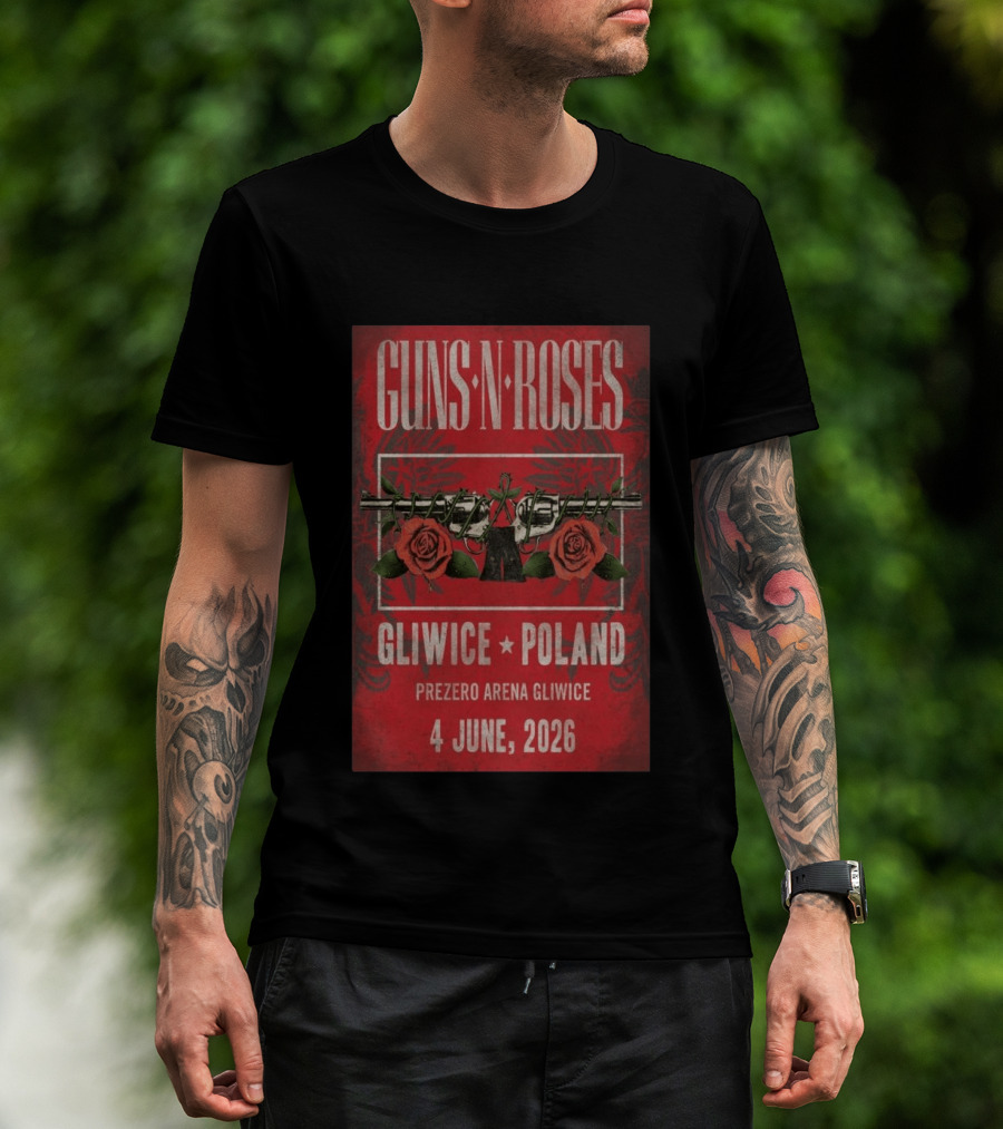 Guns N' Roses 2026 PreZero Arena Gliwice Poland Concert 4 June T-Shirt