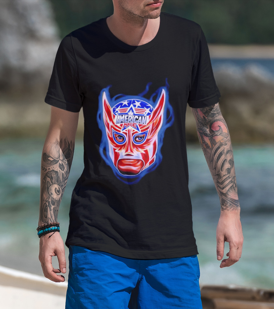 Cody Rhodes American Made Luchador Mask Star Spangled T-Shirt