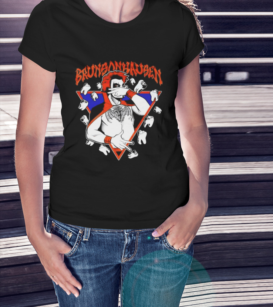 Brunsonhausen WWE Fan Art Featuring Danhausen And Jalen Brunson T-Shirt