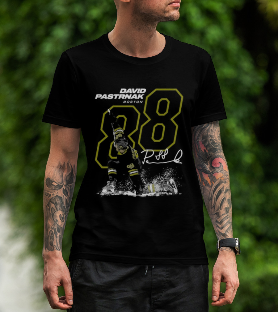 David Pastrnak 88 Boston Bruins NHL Player Fan Gear T-Shirt