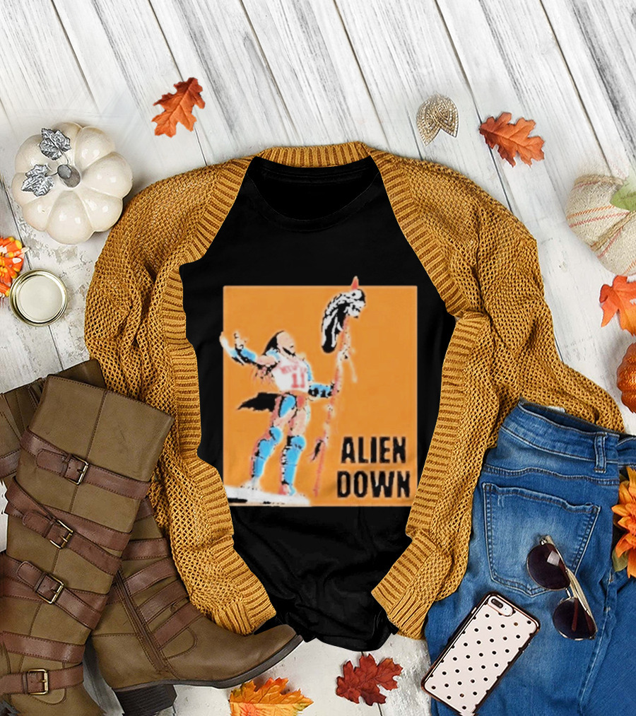 Jalen Brunson Knicks 11 Alien Down Spurs Wemby T-Shirt