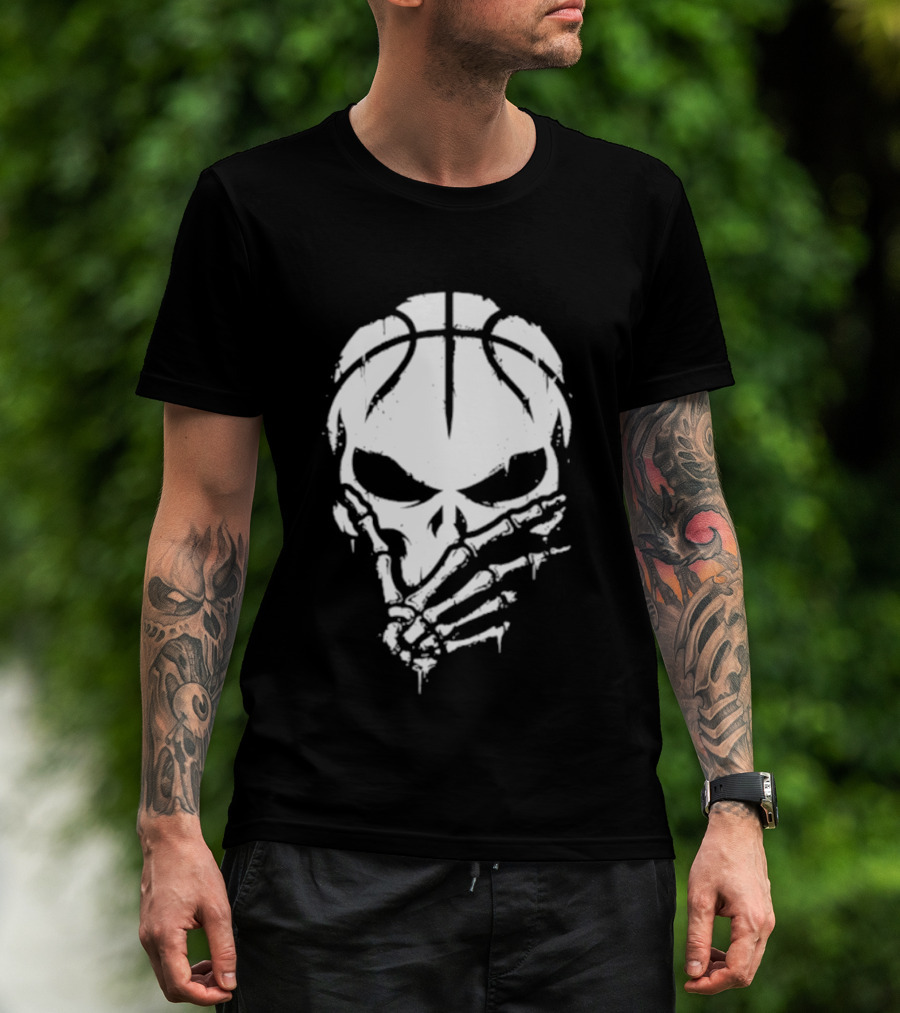 Jalen Brunson The Brunisher Skull Basketball 3 Points Pose T-Shirt