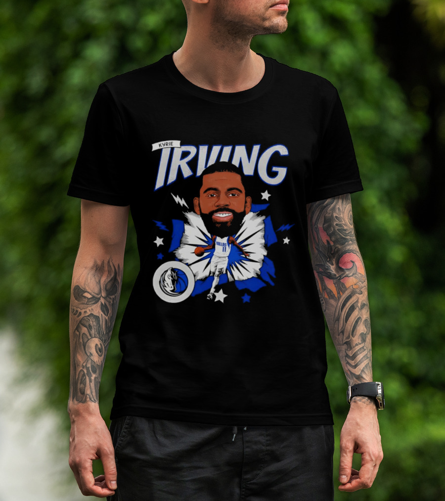 Kyrie Irving Dallas Mavericks NBA Number 11 Player Starburst T-Shirt