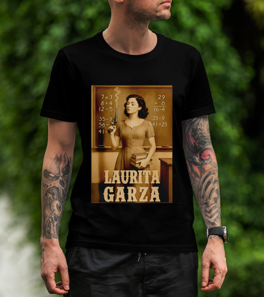 Laurita Garza Vintage Western Classroom Scene T-Shirt