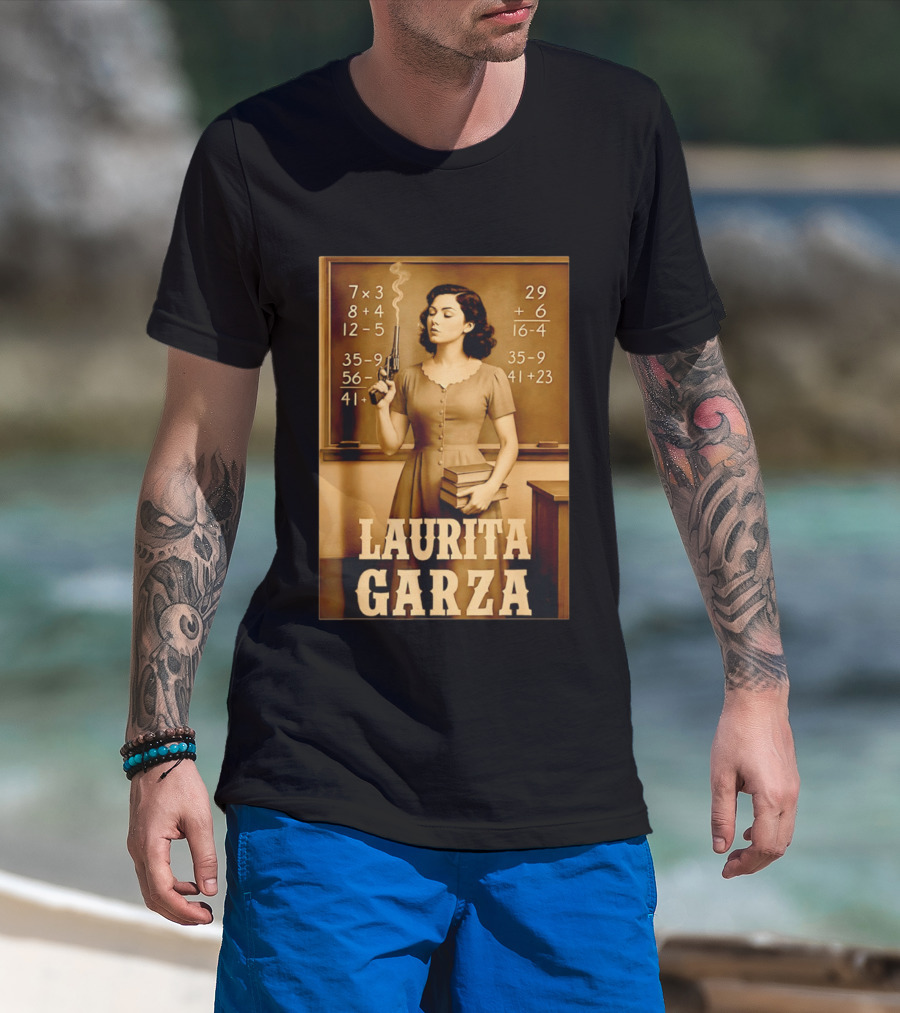 Laurita Garza Vintage Western Classroom Scene T-Shirt
