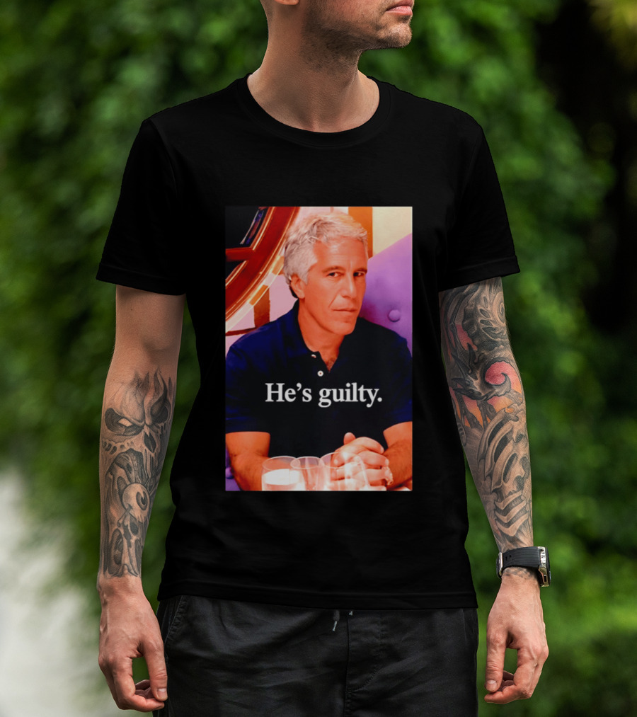 Lil Pump Epstein He's Guilty Controversial Meme T-Shirt