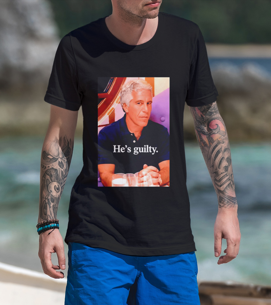 Lil Pump Epstein He's Guilty Controversial Meme T-Shirt