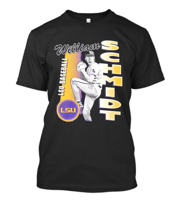 LSU Baseball William Schmidt Pitching Pose T-Shirt