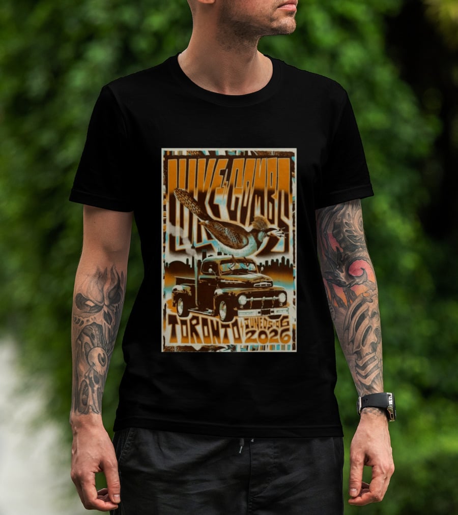 Luke Combs 2026 Tour Toronto June 5 6 Truck And Bird Skyline T-Shirt