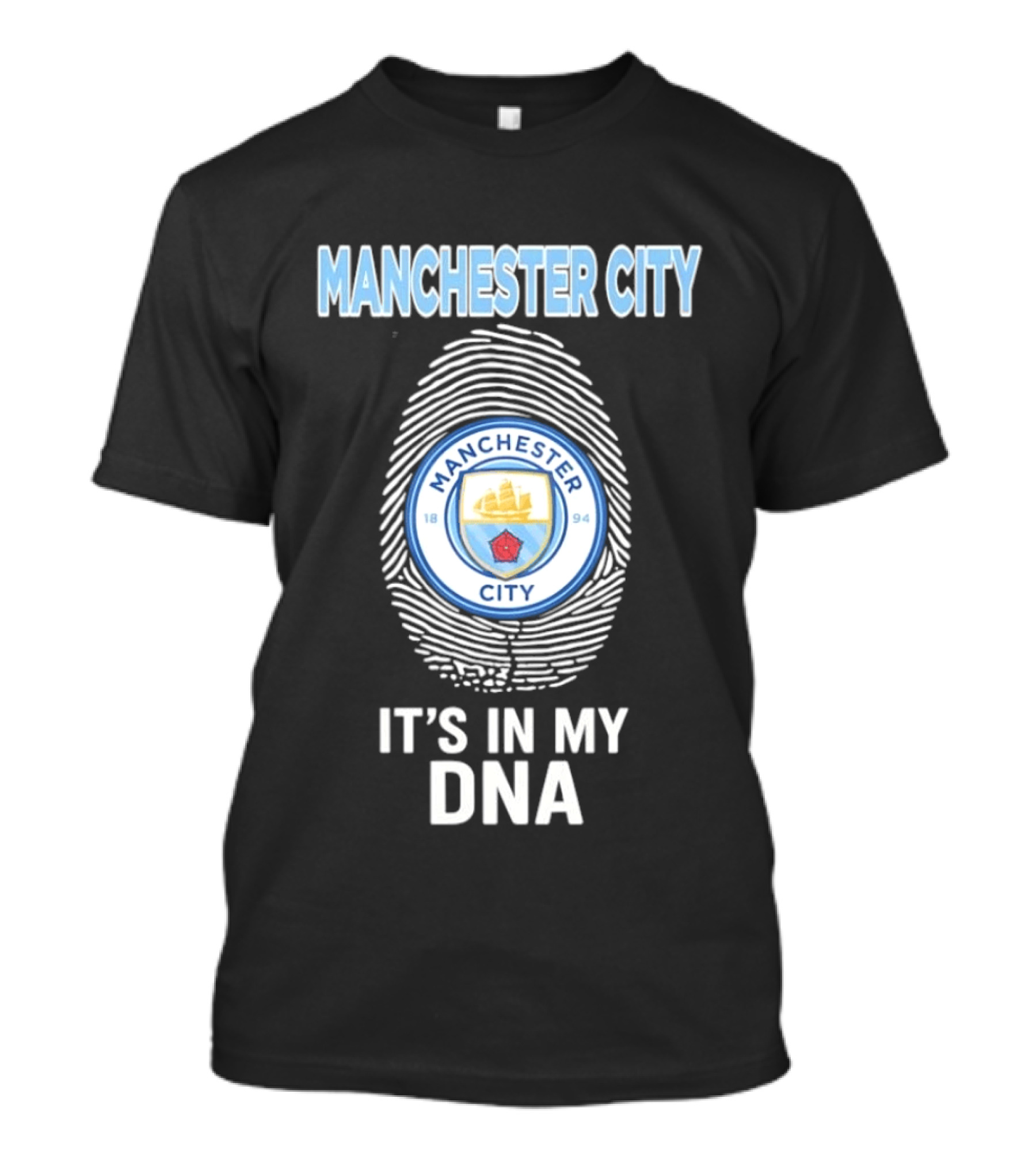 Manchester City Crest Fingerprint It's In My DNA T-Shirt