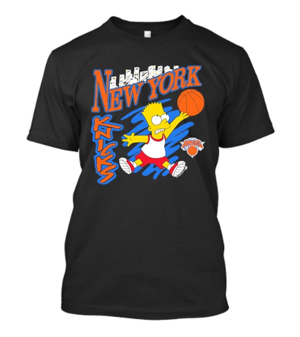 New York Knicks Bart Simpson Basketball Crossover Collaboration T-Shirt
