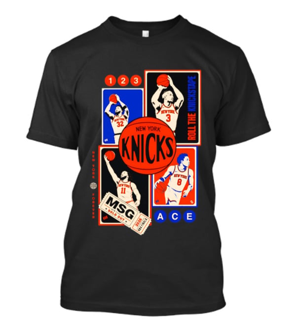 New York Knicks Roll The Knickstape MSG Ace 123 T-Shirt