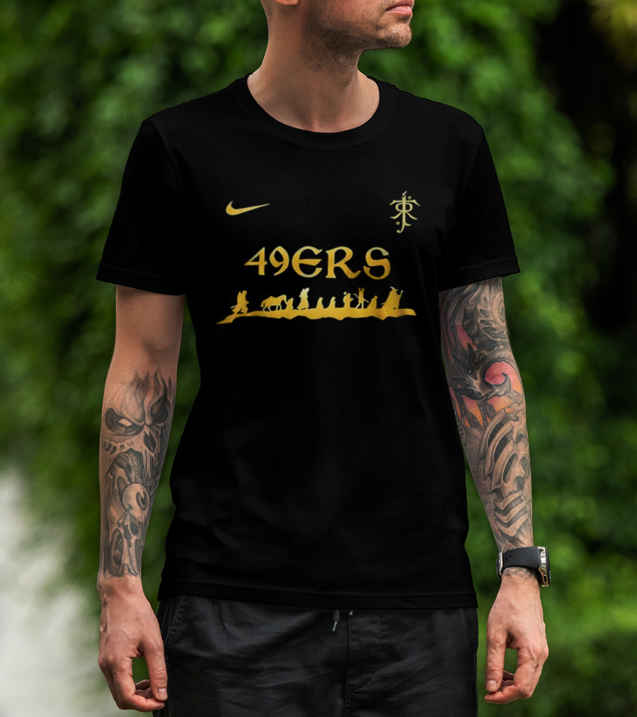 San Francisco 49ers 2 Sided Nike X The Lord Of The Rings Collaboration T-Shirt