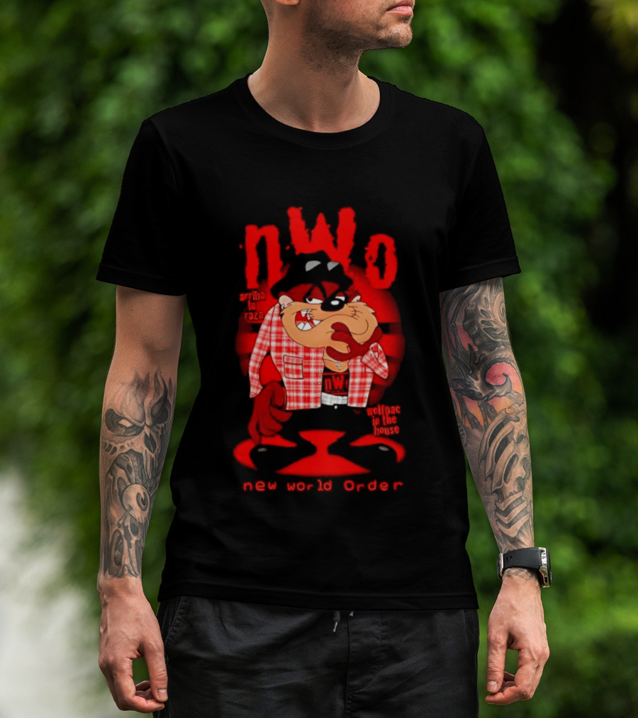 NWo Wolfpac Taz Tasmanian Devil New World Order Arriba La Raza T-Shirt