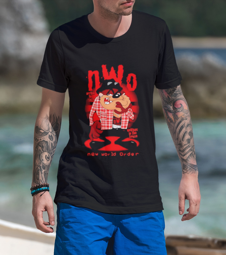 NWo Wolfpac Taz Tasmanian Devil New World Order Arriba La Raza T-Shirt