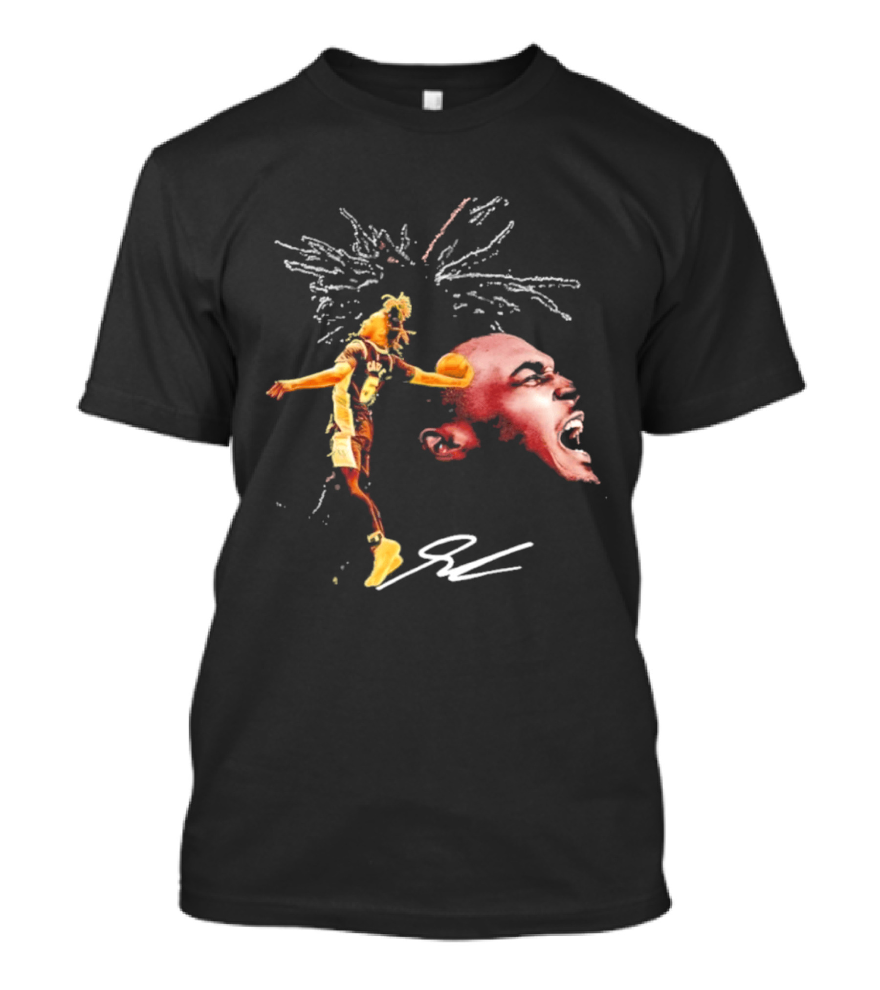 Stephon Castle San Antonio Spurs Basketball Dynamic Player Action And Iconic Expression T-Shirt