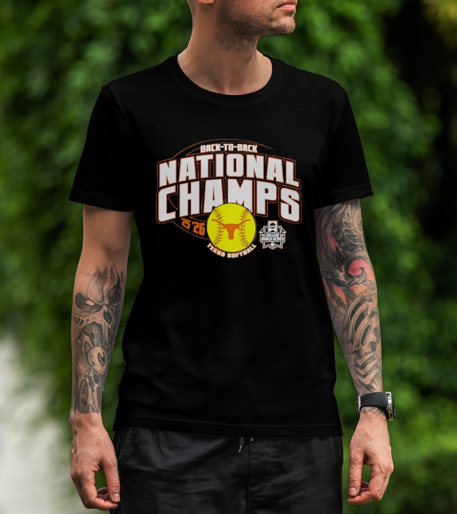 Back To Back National Champs 2026 Texas Softball T-Shirt