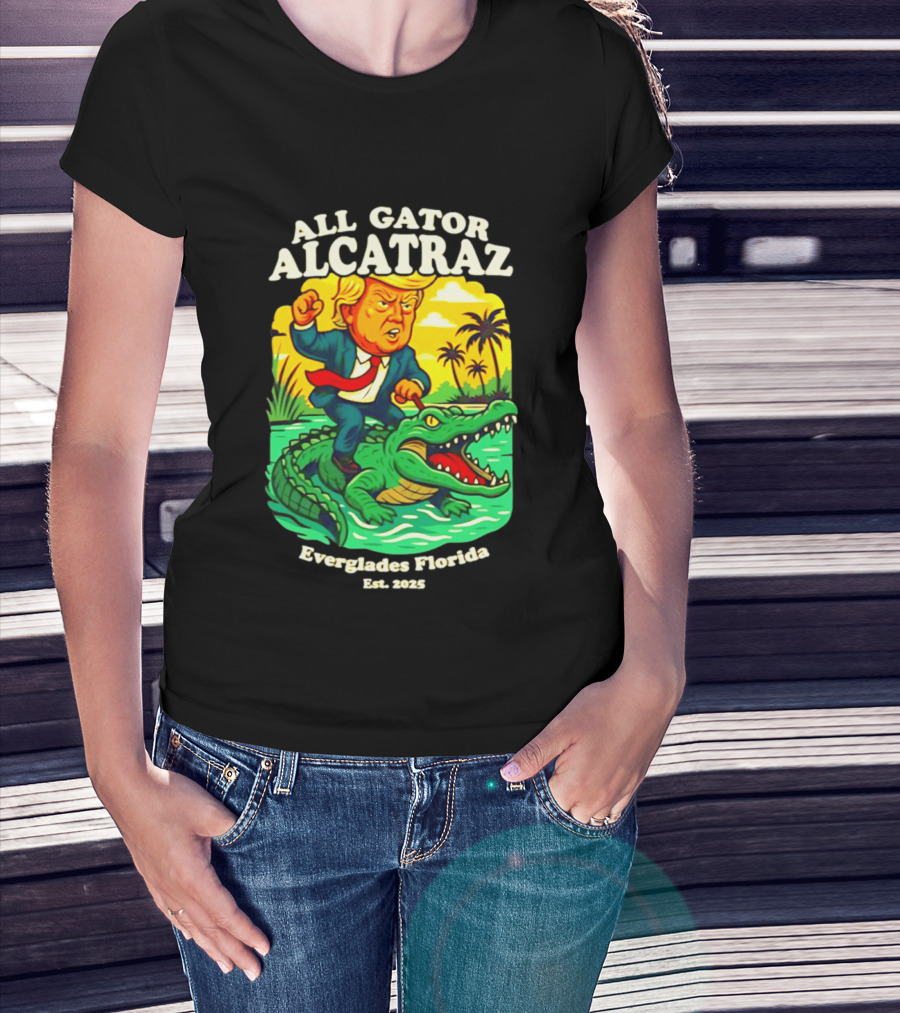 All Gator Alcatraz Everglades Florida Est 2025 T-Shirt