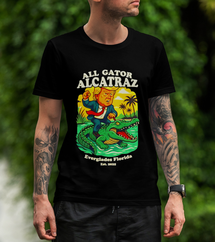 All Gator Alcatraz Everglades Florida Est 2025 T-Shirt