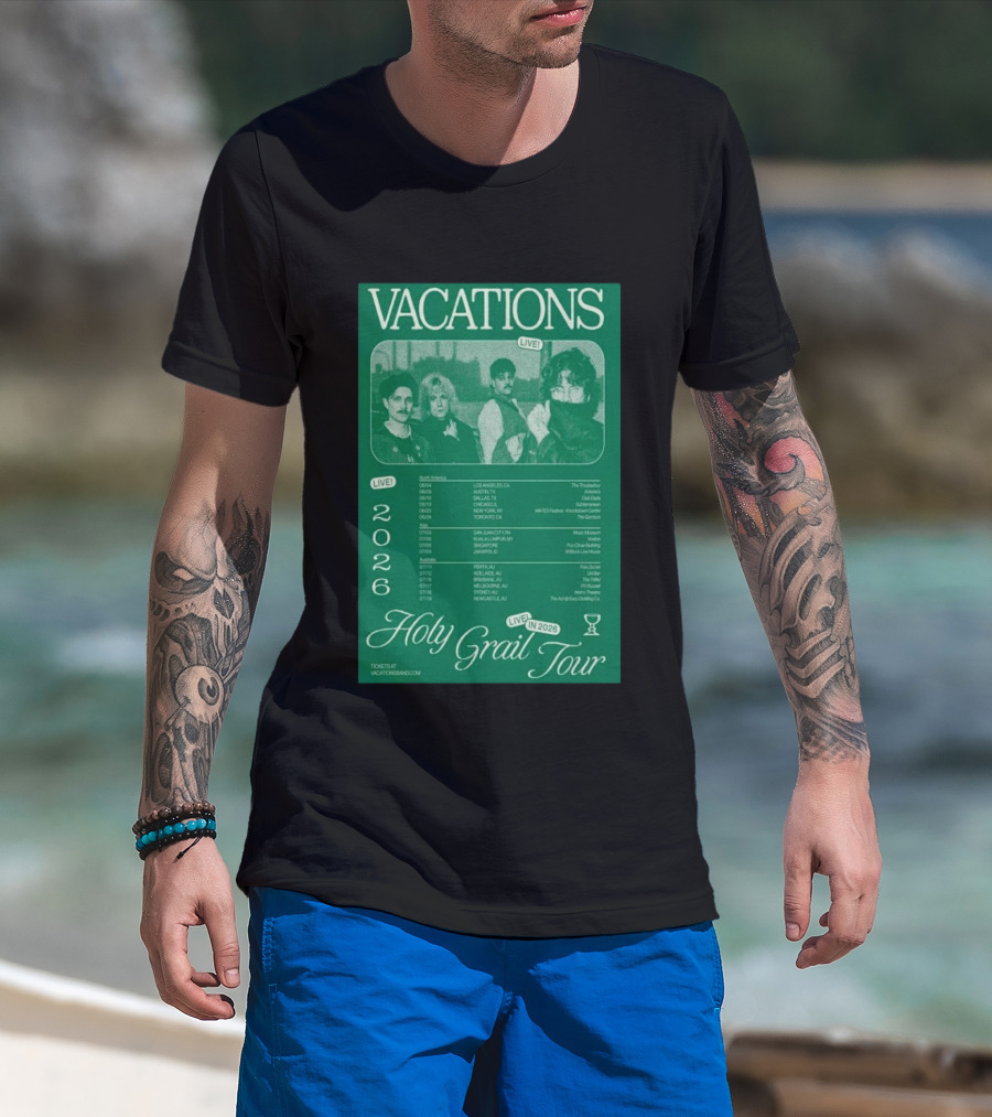 Vacations Holy Grail Tour 2026 Live Concert Locations And Dates T-Shirt