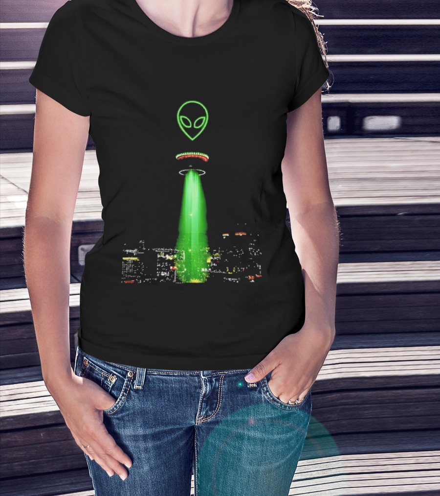 Alien Victor Wembanyama San Antonio Spurs Tower Of The Americas City Night Sky T-Shirt