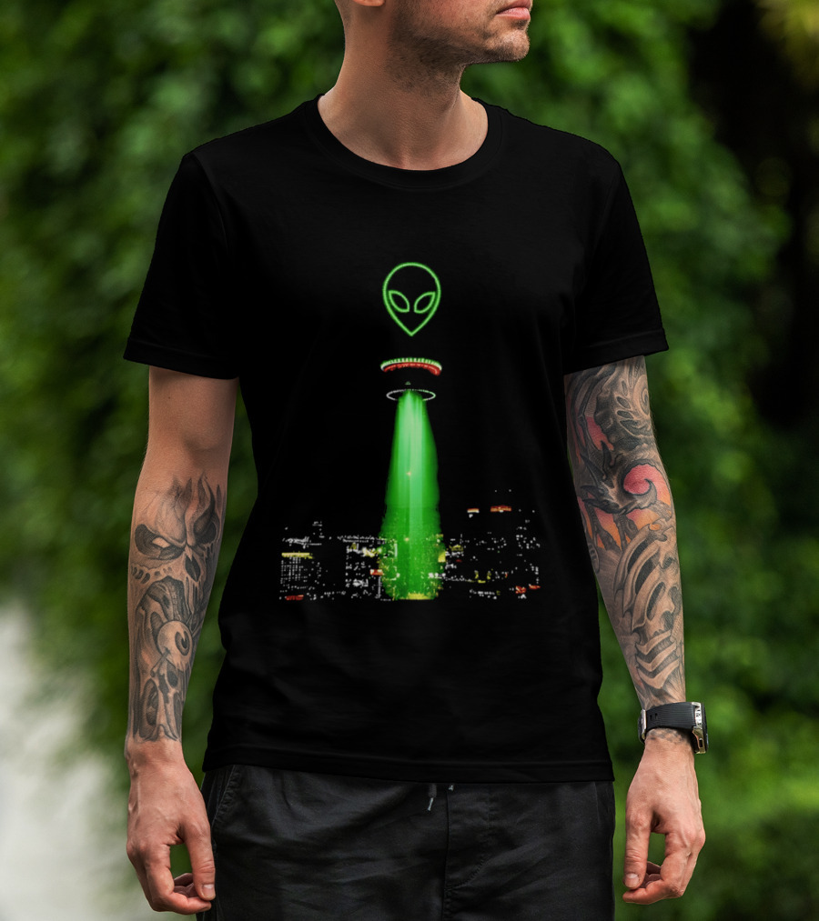 Alien Victor Wembanyama San Antonio Spurs Tower Of The Americas City Night Sky T-Shirt