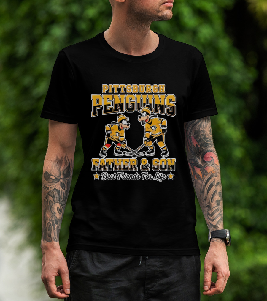 Pittsburgh Penguins Goofy Father And Son Best Friends For Life T-Shirt