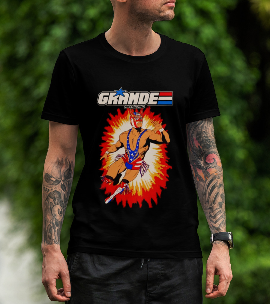 Grande Americano Luchador Wrestling Starburst T-Shirt