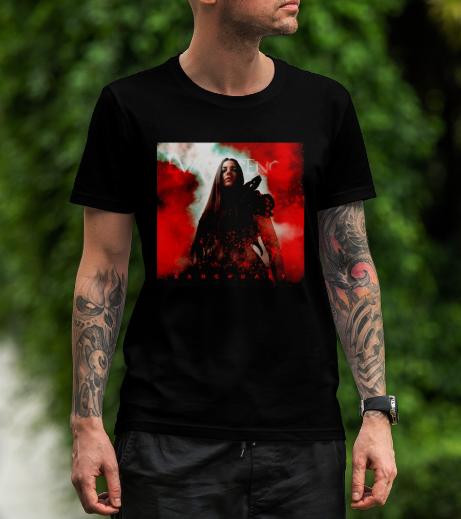 Evanescence Sanctuary Red Atmospheric Album Cover T-Shirt