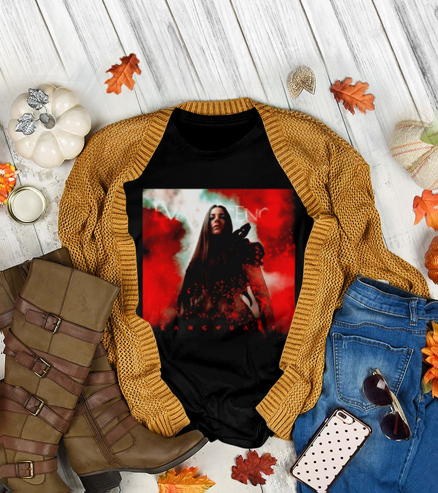 Evanescence Sanctuary Red Atmospheric Album Cover T-Shirt